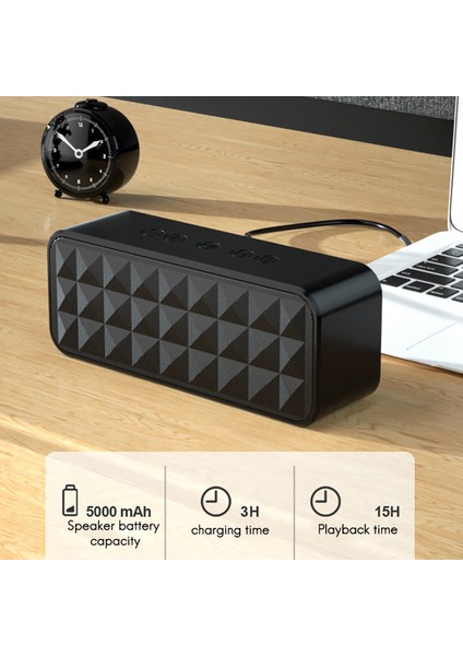 T11 Dış Mekan Bluetooth Hoparlör 10W IP67 Su Geçirmez Subwoofer Taşınabilir Bluetooth Ses (Yurt Dışından)
