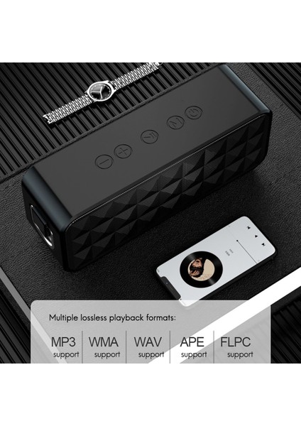 T11 Dış Mekan Bluetooth Hoparlör 10W IP67 Su Geçirmez Subwoofer Taşınabilir Bluetooth Ses (Yurt Dışından)