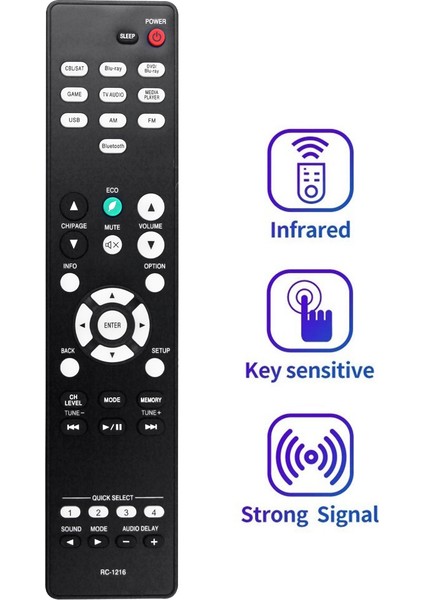 RC-1216 Av Surround Alıcısı Için Uzaktan Kumandayı Değiştirin AVR-S530BT AVRS530BT AVR-S540BT AVRS540BT AVR-X550BT (Yurt Dışından)