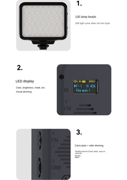 LED5009C Rgb Dolgu Işığı Taşınabilir Tam Renkli Fotoğraf Işığı Canlı Işık (Yurt Dışından) fırsatları