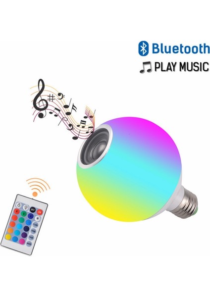 Beyaz Işık Uzaktan Kumandalı LED Bluetooth Müzik Ampul Lambası Renkli Rgb Renk Değiştiren Bluetooth Ampul (E27) (Yurt Dışından) indirimleri