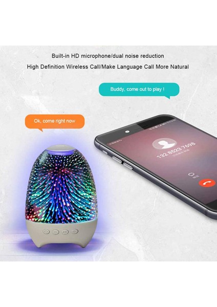 Bluetooth Hoparlör, Çok Renkli Seçeneklere Sahip LED Başucu Gece Lambası, Şarj Edilebilir Kablosuz Stereo Hoparlörler, (Yurt Dışından) fiyatları