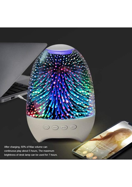 Bluetooth Hoparlör, Çok Renkli Seçeneklere Sahip LED Başucu Gece Lambası, Şarj Edilebilir Kablosuz Stereo Hoparlörler, (Yurt Dışından) fırsatları