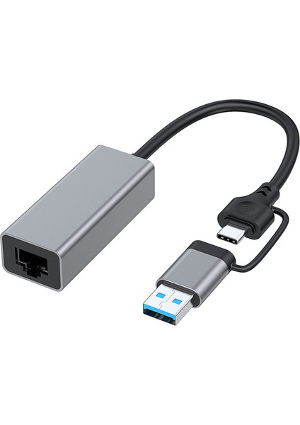 USB Tip C RJ45 Kablolu Ağ Kartına Harici Kablolu USB 3.0 Dizüstü Bilgisayar Için Ethernet Adaptörüne, 100MBPS (Yurt Dışından)