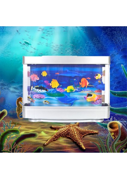 Yapay Tropikal Balık Tankı Lambası Akvaryum Gece Lambası Sanal Okyanus Dinamik LED Masa Lambası Odası Dekorasyon Hediye Usplug (Yurt Dışından) indirimleri