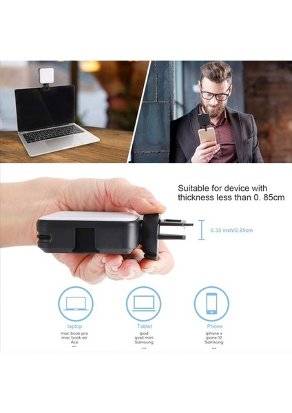 Dolgu Işığı Tip-C Bağlantı Noktası Video Konferans Ayarlanabilir LED Lamba Telefon Kamera Bilgisayar Canlı Yayın Fotoğrafçılığı Işık (Yurt Dışından) indirimleri