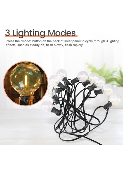 G40 Güneş Enerjili 18FT Açık Veranda Küre Dize Işıklar Bistro Yard Dekorasyonu 10 Ampuller (Yurt Dışından) indirimleri