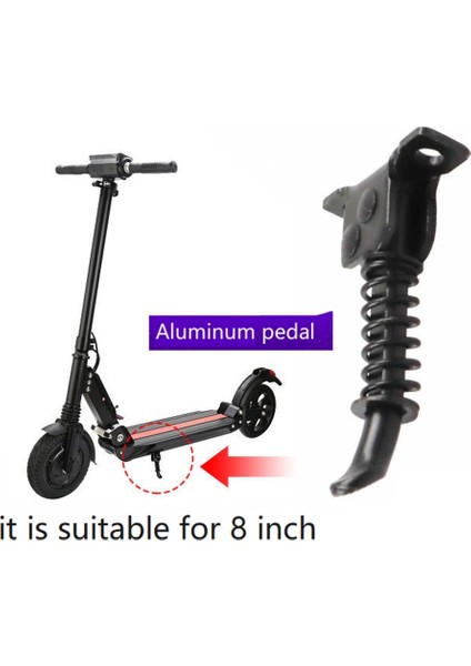 Kugoo Için 8 Inç Elektrikli Scooter Alüminyum Alaşımlı Ayak Desteği Yan Braket Aksesuarları (Yurt Dışından)