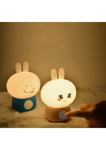 Tavşan Gece Lambası Silikon Sevimli Zamanlı Masa Lambası Ev Çocuk Gece Lambası Odası Dekor Dekoratif Armatürler-B (Yurt Dışından) fiyatları