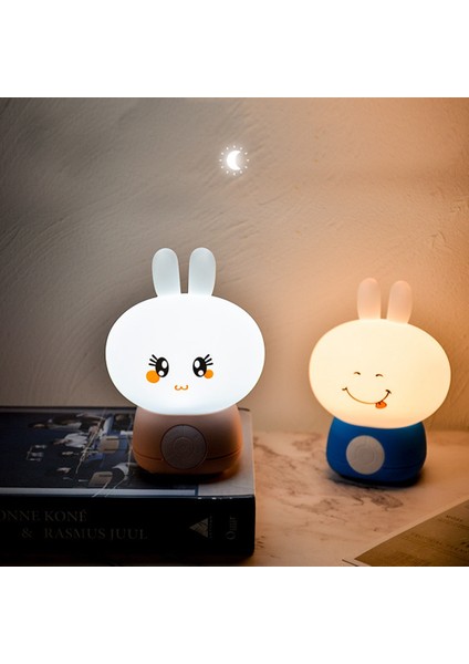 Tavşan Gece Lambası Silikon Sevimli Zamanlı Masa Lambası Ev Çocuk Gece Lambası Odası Dekor Dekoratif Armatürler-B (Yurt Dışından) fırsatları