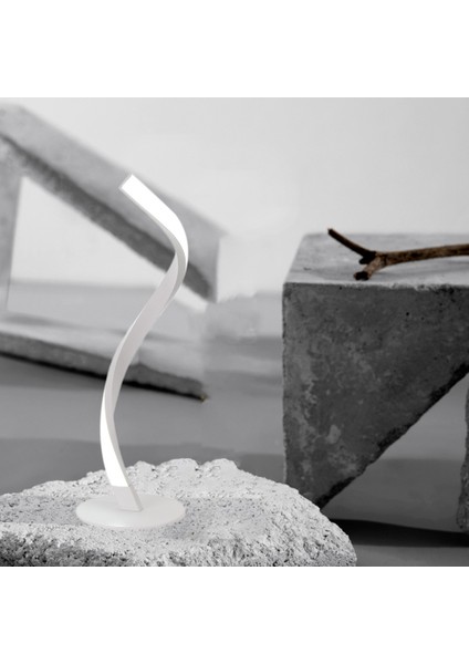 LED Kişilik Spiral Aydınlatma Lambası Basit Okuma Masa Lambası Tak ve Çalıştır Başucu Lambası Yatak Odası Restoran Abd Plug Için (Yurt Dışından) fırsatları