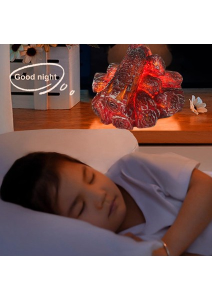 Yeniden Kullanılabilir Pratik LED Simüle Şömine Kömür Alev Lambası Güvenli Gece Lambası Oturma Odası Için Gerçekçi (Yurt Dışından) fırsatları