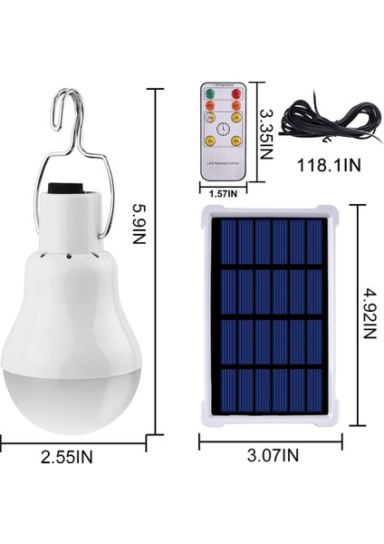 Güneş Enerjili Ampuller Şarj Edilebilir Iç Mekan/dış Mekan LED Güneş Enerjili Işıklar Kamp Için Uzaktan Kumandalı Acil Elektrik Kesintisi (Yurt Dışından) indirimleri