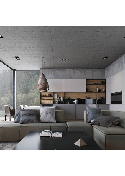 Çift Kafa Spot Işığı Kare Kalın Oturma Odası Ev 3000K Sıcak Işık, 7W Çift Kafa Açıklığı 200X100MM Siyah (Yurt Dışından) fiyatları