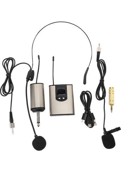 Canlı Performanslar Için Uhf Taşınabilir Kablosuz Kulaklık/yaka Yaka Mikrofonu, Bodypack Verici ve Alıcı 1/4 Inç Çıkışlı (Yurt Dışından)