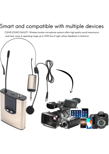Canlı Performanslar Için Uhf Taşınabilir Kablosuz Kulaklık/yaka Yaka Mikrofonu, Bodypack Verici ve Alıcı 1/4 Inç Çıkışlı (Yurt Dışından) indirimleri