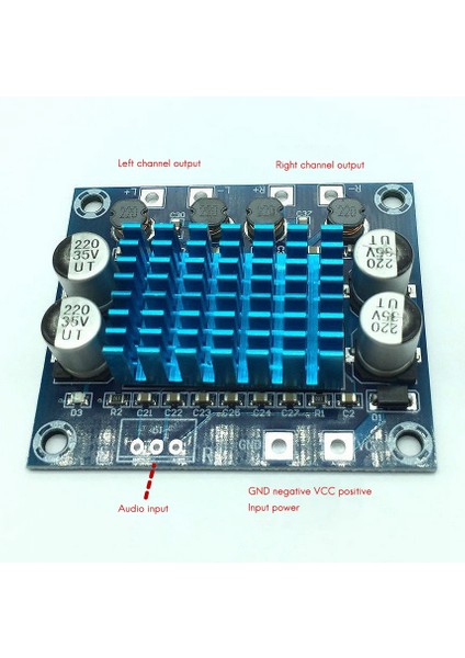 XH-A232 Dijital Güç Amplifikatörü Kartı 30W+30W Yüksek Güçlü Çift Kanallı D Sınıfı Ses Güç Amplifikatörü Kartı (Yurt Dışından)