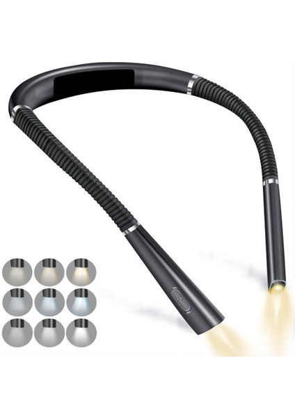Boyun Okuma Işığı USB Şarj Edilebilir Arka Işık Yatakta 3 Renk ve 3 Parlaklık Ayarlanabilir Kitap Işığı Kitap Okuma Işığı (Yurt Dışından) fiyatları