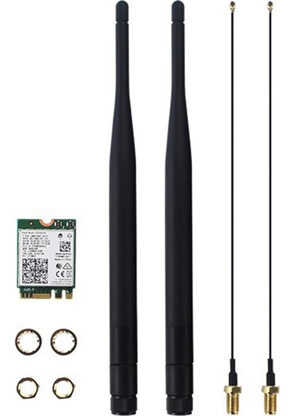 AC8265 Wifi Kartı + 6db Anten Ağ Adaptörü Nano 300 Mbps + 867 Mbps 2.4 Ghz 5 Ghz Dual Band Ngff Bt4.2 (Yurt Dışından)