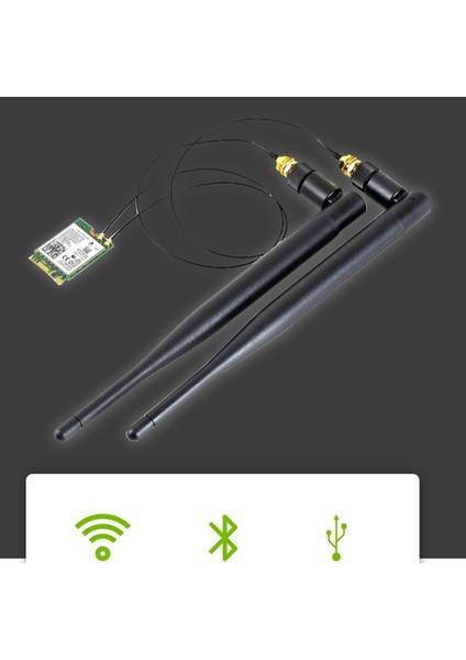 AC8265 Wifi Kartı + 6db Anten Ağ Adaptörü Nano 300 Mbps + 867 Mbps 2.4 Ghz 5 Ghz Dual Band Ngff Bt4.2 (Yurt Dışından)
