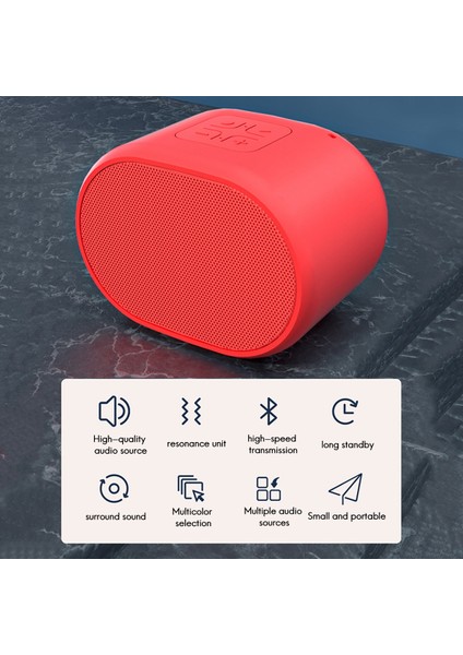 B62 Kablosuz Bluetooth Hoparlör Tws Subwoofer Mini Hoparlör Kırmızı (Yurt Dışından)