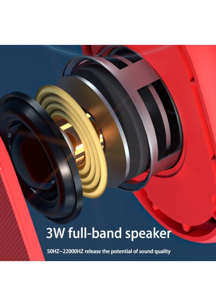 B62 Kablosuz Bluetooth Hoparlör Tws Subwoofer Mini Hoparlör Kırmızı (Yurt Dışından)