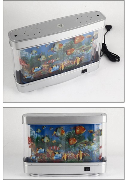 Dinamik Sanal Okyanus LED Akvaryum Lambası Yunus Yapay Tropikal Manzara Akvaryum Gece Işık Dekorasyonu Abd Plug (Yurt Dışından)