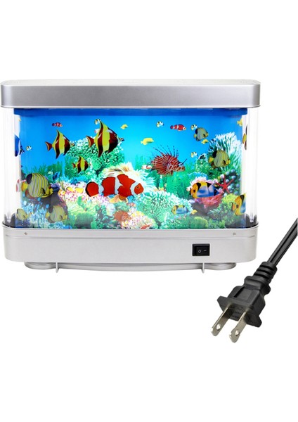 Dinamik Sanal Okyanus LED Akvaryum Lambası Yunus Yapay Tropikal Manzara Akvaryum Gece Işık Dekorasyonu Abd Plug (Yurt Dışından) fiyatları