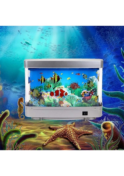 Dinamik Sanal Okyanus LED Akvaryum Lambası Yunus Yapay Tropikal Manzara Akvaryum Gece Işık Dekorasyonu Abd Plug (Yurt Dışından) modelleri