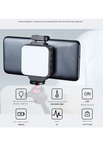 1500MAH Cep Telefonu Dolgu Işığı Taşınabilir Güzellik Işığı Arka Klip LED Işık Mini Çok Fonksiyonlu Selfie Canlı Dolgu Işığı (Yurt Dışından) fiyatları