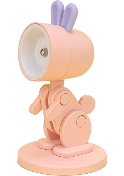 LED Gece Işıkları Karikatür Hayvan Katlanır Masa Lambası Sevimli Evcil Hayvan Işıkları Şekil Göz Koruma Lambası, Pembe Tavşan (Yurt Dışından) indirimleri
