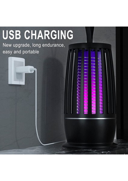 LED Elektrikli Sivrisinek Önleyici Lamba, Taşınabilir Sessiz Kapalı Açık Şok Sivrisinek, USB Şarj Edilebilir, Beyaz (Yurt Dışından) modelleri