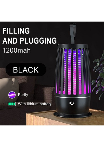 LED Elektrikli Sivrisinek Önleyici Lamba, Taşınabilir Sessiz Kapalı Açık Şok Sivrisinek, USB Şarj Edilebilir, Beyaz (Yurt Dışından) fırsatları