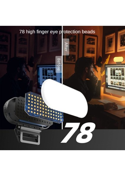 3000MAH Taşınabilir Mini Dolgu Işığı Cep Telefonu Fotoğraf Fotoğrafçılığı 78 LED Cep Işık Dizüstü Video Konferans Dolgu Işığı (Yurt Dışından)