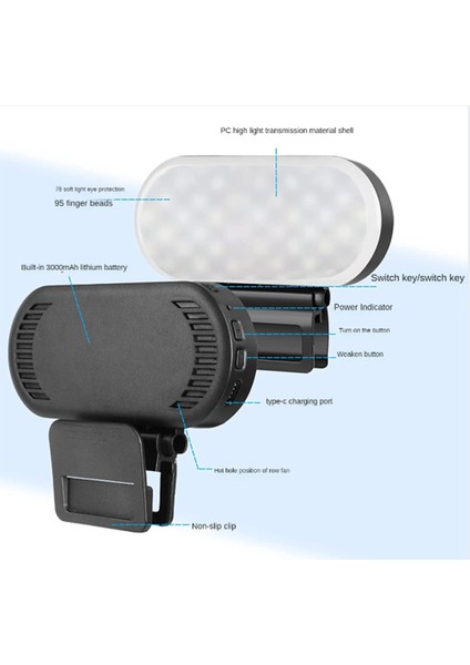 3000MAH Taşınabilir Mini Dolgu Işığı Cep Telefonu Fotoğraf Fotoğrafçılığı 78 LED Cep Işık Dizüstü Video Konferans Dolgu Işığı (Yurt Dışından) fiyatları