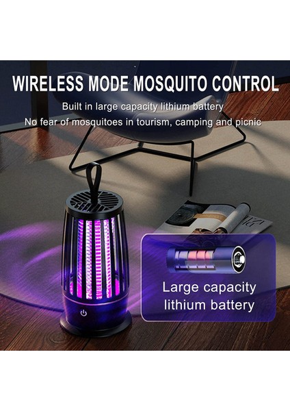LED Elektrikli Sivrisinek Önleyici Lamba, Taşınabilir Sessiz Kapalı Açık Şok Sivrisinek, USB Şarj Edilebilir, Beyaz (Yurt Dışından) indirimleri