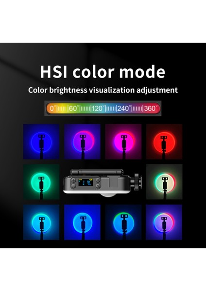 Fotoğraf Işıkları Masaüstü Cep Telefonu Standlı LED Işıklar Doğrudan Yayın Dolgu Işığı Rgb Ortam Işığı, C (Yurt Dışından)