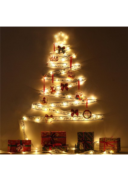4 M 40 Leds Noel Ağacı Şerit Işık Dekorasyonu Dize Işıklar Dıy Dantel Yaylar Dize Işık Ev Dekorları Yeni Yıl Işığı (B) (Yurt Dışından) modelleri