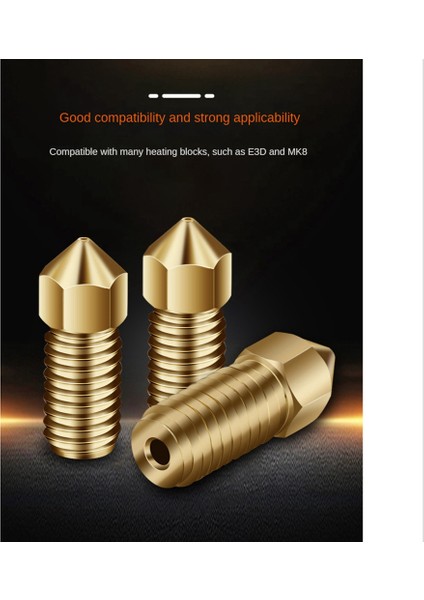 5 Adet 3D Yazıcı Ekstruder Memesi Yüksek Sertlik Sertleştirilmiş Pirinç Nozul Ed3 Mk8 Isıtma Blokları Ankermake D Yazıcı (Yurt Dışından)