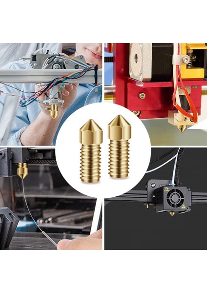 5 Adet 3D Yazıcı Ekstruder Memesi Yüksek Sertlik Sertleştirilmiş Pirinç Nozul Ed3 Mk8 Isıtma Blokları Ankermake D Yazıcı (Yurt Dışından) modelleri