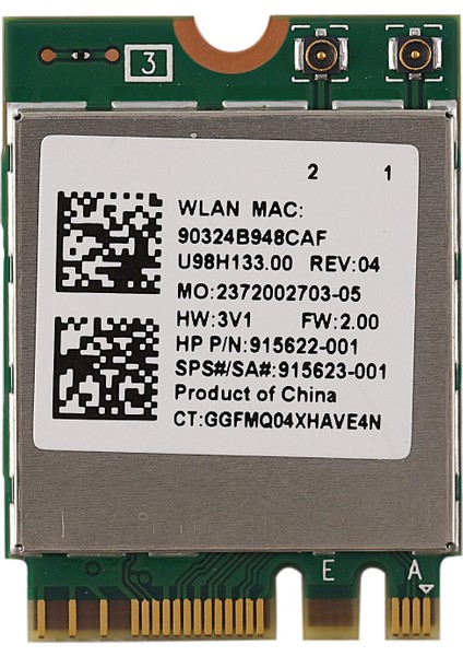 RTL8822BE Ngff M.2 802.11AC 2.4g/5ghz Kablosuz Wifi Kartı + Bluetooth 4.1 Için Ac Wıfı Adaptörü: 01AX711 01AX712 (Yurt Dışından)