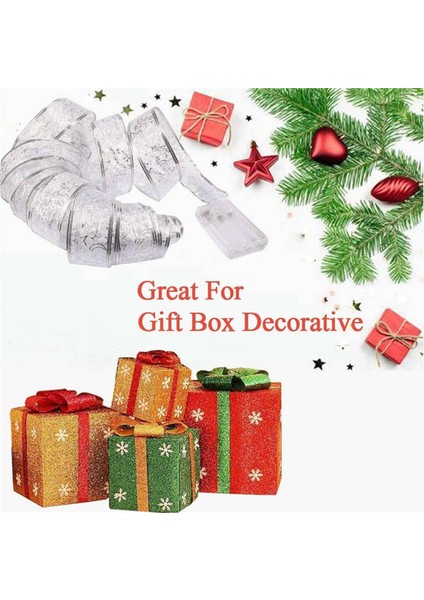 M 40 Leds Noel Ağacı Şerit Işık Dekorasyonu Dize Işıklar Dıy Dantel Yaylar Dize Işık Ev Dekorları Yeni Yıl Işığı (A) (Yurt Dışından) fırsatları