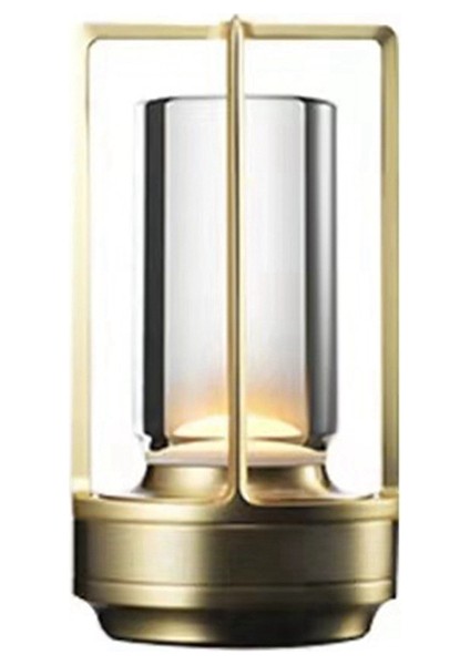 2600MAH Şarj Edilebilir LED Masa Lambası Modern Dokunmatik Ayarlı Masa Lambası Yatak Odası Için Restoran Dekorasyon Açık Altın (Yurt Dışından)