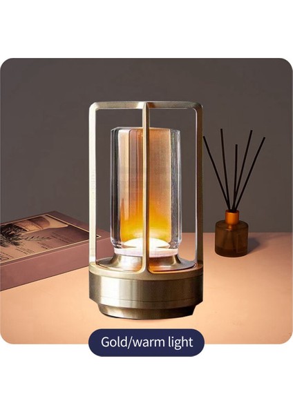 2600MAH Şarj Edilebilir LED Masa Lambası Modern Dokunmatik Ayarlı Masa Lambası Yatak Odası Için Restoran Dekorasyon Açık Altın (Yurt Dışından) indirimleri