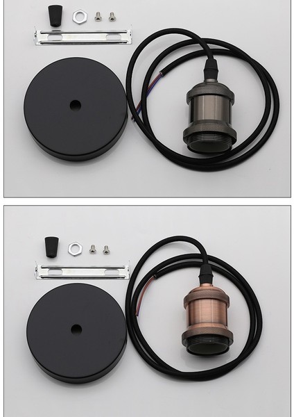 Vintage Lamba Tabanı Lamba Kafası Renkli Işık Alüminyum Işık Soketi E27 Vida Ampul Tabanı Yatak Odası Retro Parçaları Lamba Tutucu F (Yurt Dışından) fiyatları