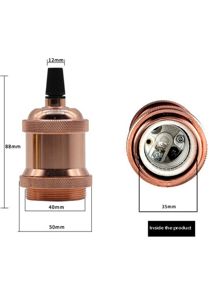 Vintage Lamba Tabanı Lamba Kafası Renkli Işık Alüminyum Işık Soketi E27 Vida Ampul Tabanı Yatak Odası Retro Parçaları Lamba Tutucu F (Yurt Dışından) modelleri