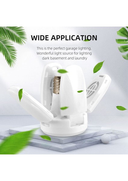 1 Adet E27 LED Lamba LED Ampul 28W LED Işık Ampul Ac 85-265V Katlanabilir Vantilatör Pervanesi Işıkları Aydınlatma Oturma Odası Için Garaj Işığı (Yurt Dışından)
