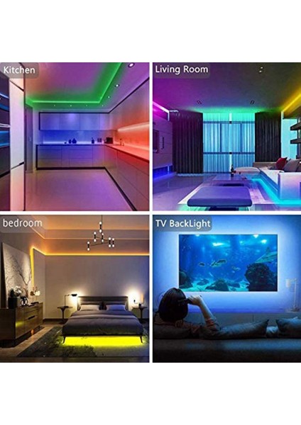 Renk Değiştiren Müzik Senkronizasyonlu LED Işıklar Rgb Işıklar 44 Kızılötesi Uzaktan Kumanda Ev Partisi Için LED Işıklar 3.0ma (Yurt Dışından)