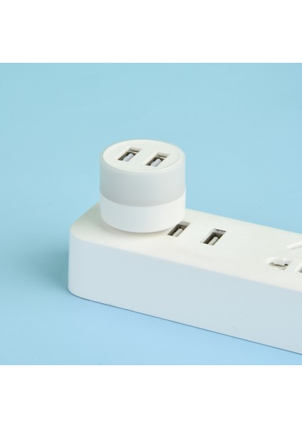USB Fişi Lamba Bilgisayar Mobil Güç Şarj USB Küçük Kitap LED Göz Koruması Okuma Yuvarlak Gece Lambası, Sıcak Işık (Yurt Dışından)