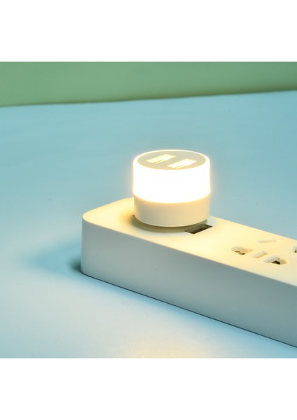 USB Fişi Lamba Bilgisayar Mobil Güç Şarj USB Küçük Kitap LED Göz Koruması Okuma Yuvarlak Gece Lambası, Sıcak Işık (Yurt Dışından) modelleri
